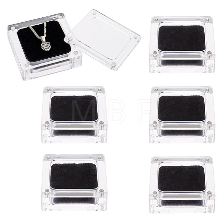 Transparent Plastic Jewelry Display Stands ODIS-WH0029-36-1