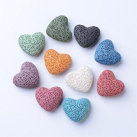 Unwaxed Natural Lava Rock Beads G-F327-M-1
