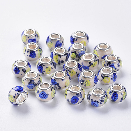 Handmade Lampwork European Beads LAMP-S193-009D-1