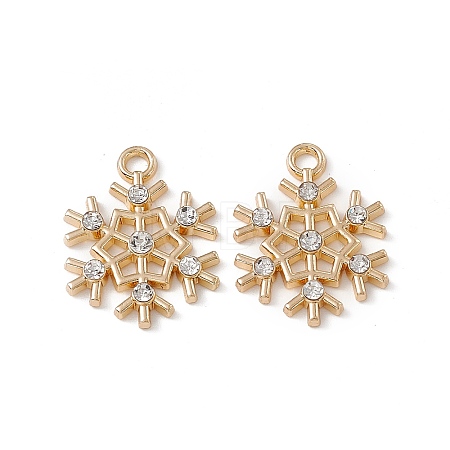 Alloy Crystal Rhinestone Pendants X-ALRI-K049-01G-1