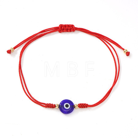Handmade Lampwork Evil Eye Bead Braided Bracelets BM5229-1-1