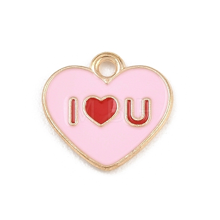Valentine's Day Alloy Enamel Pendants ENAM-I084-01KCG-24-1