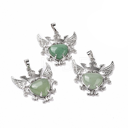 Natural Green Aventurine Pendants G-P496-04P-17-1