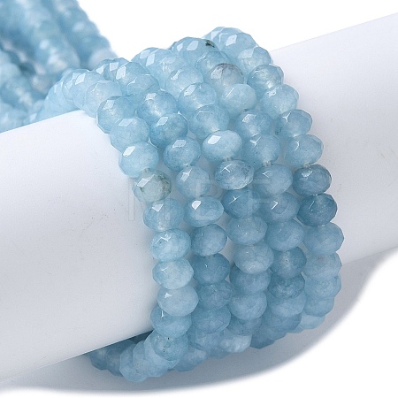 Dyed Natural Malaysia Jade Rondelle Beads Strands LS-G-E316-2x4mm-64-1