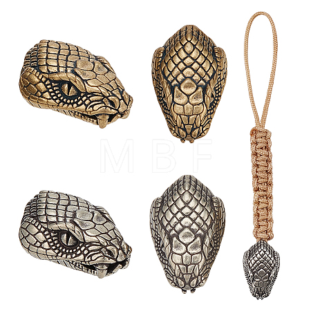 4Pcs 2 Colors Brass Beads KK-NB0004-33-1