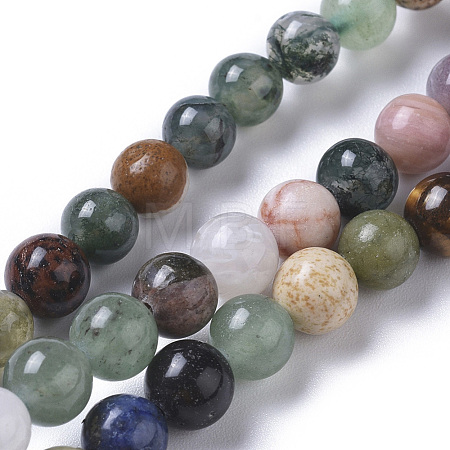 Natural Mixed Gemstone Beads Strands G-F668-08-6mm-1