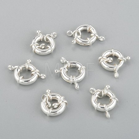 Rack Plating Brass Spring Ring Clasps KK-D399-B-S-NF-1