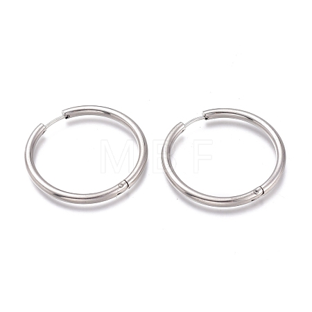 Tarnish Resistant 201 Stainless Steel Huggie Hoop Earrings EJEW-L256-05DT-P-1