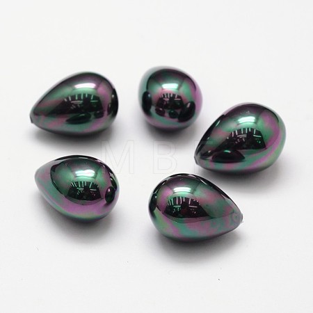 Rainbow Plated Shell Pearl Beads BSHE-L032-06-1