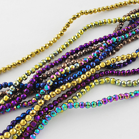 Non-magnetic Synthetic Hematite Beads Strands G-Q890-3mm-7-1