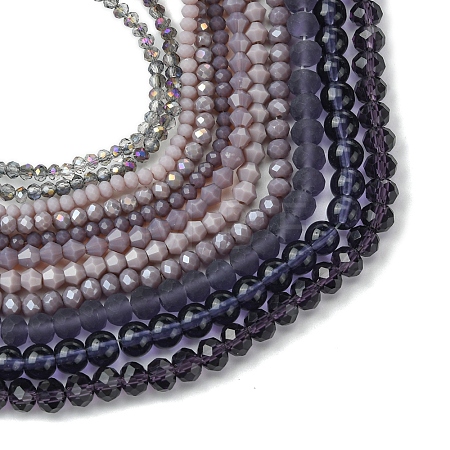 Electroplate Glass Beads Strands EGLA-FS0001-42F-1