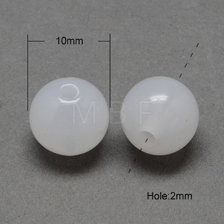 Imitation Jade Acrylic Beads SACR-S188-10mm-11-1