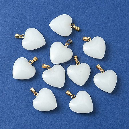 Imitation Jade Glass Pendants GLAA-YW0003-01B-1