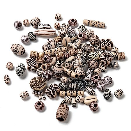 Mixed Antique Style Acrylic Beads X1-MACR-R546-01-1