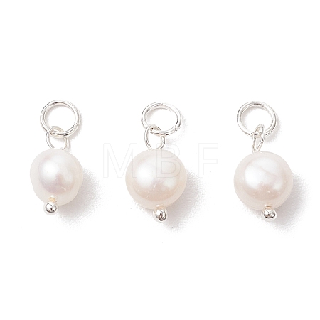 Natural Cultured Freshwater Pearl Two Sides Polished Charms PALLOY-JF04036-02-1