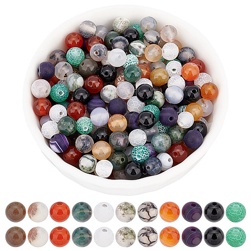 220Pcs 11 Styles Natural Gemstone Beads G-AR0004-95-1