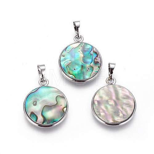 Abalone Shell/Paua Shell Pendants SSHEL-L008-74P-1