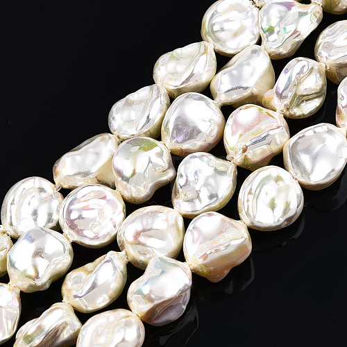 ABS Plastic Imitation Pearl Beads Strands KY-N015-15-A05-1