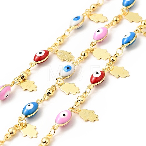 Enamel Evil Eye Link Chains CHC-C003-10G-1