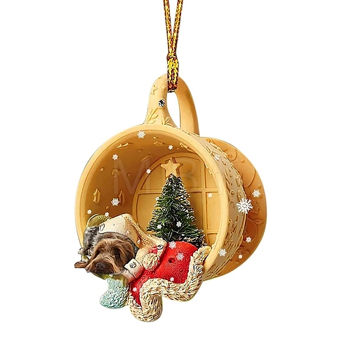 Acrylic Dog Pendant Decorations PW-WG90420-10-1