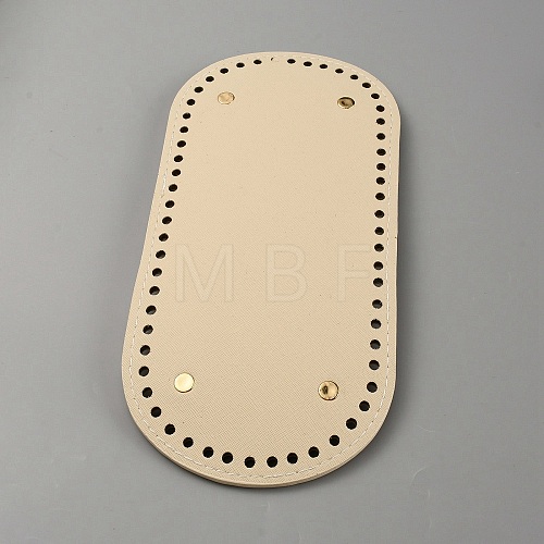 Oval PU Leather Knitting Crochet Bags Nail Bottom Shaper Pad PURS-WH0001-63B-1