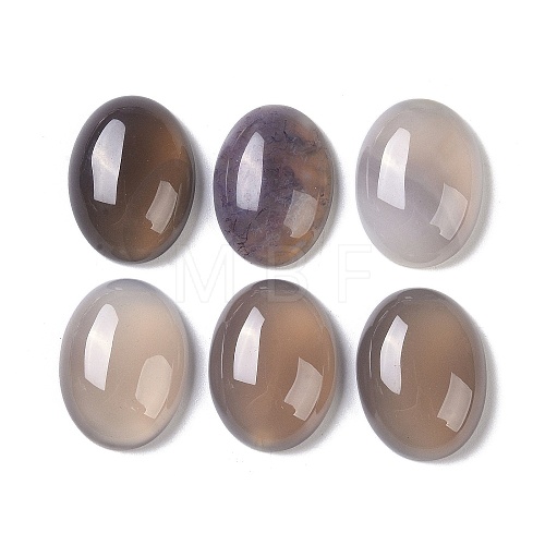 Natural Grey Agate Cabochons G-B080-01A-26-1