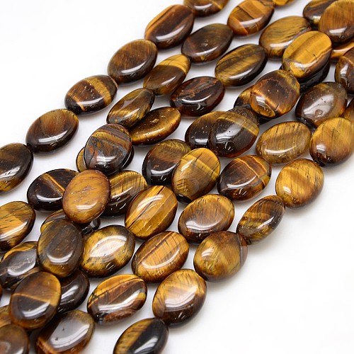 Natural Gemstone Tiger Eye Beads Strands G-L164-A-07-1