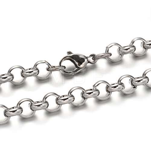 304 Stainless Steel Rolo Chains Necklaces NJEW-F112-13-1