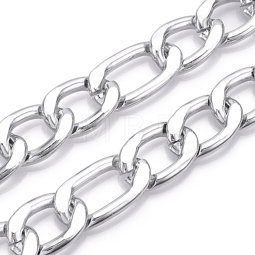 Aluminum Faceted Figaro Chain CHA-N003-34S-1