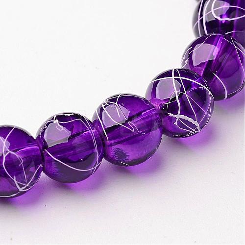 Drawbench Transparent Glass Beads Strands GLAD-Q012-8mm-20-1