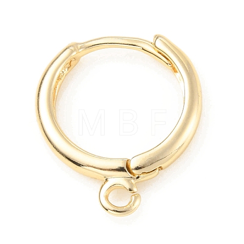 Brass Huggie Hoop Earring Finding X-KK-C024-17KCG-1