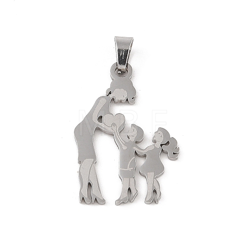 Mother's Day 304 Stainless Steel Pendants STAS-U002-08P-1