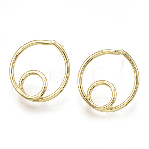 Brass Stud Earrings KK-S348-214-1