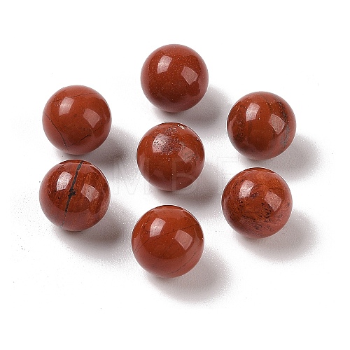 Natural Red Jasper No Hole Sphere Beads G-K353-04A-07-1