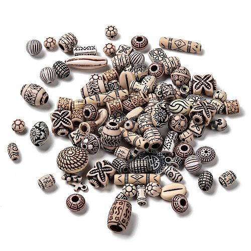 Mixed Antique Style Acrylic Beads X1-MACR-R546-01-1