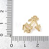 Brass Micro Pave Clear Cubic Zirconia Pendants KK-G545-20G-3