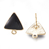 Alloy Enamel Stud Earring Findings PALLOY-T056-15A-1