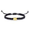 Alloy Heart with Letter Pattern Bead Braided Bead Bracelets FS-WGEB992-10-1