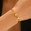 Brass Heart Link Bracelets WL3635-1-2