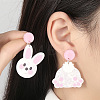 Easter Acrylic Dangle Stud Earrings FS-WG96A64-22-1