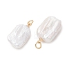 Natural Baroque Keshi Pearl Pendants PALLOY-JF05236-01-3