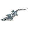 Alloy Rhinestones Alligator Brooches X1-JEWB-S022-07C-2