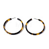 Cellulose Acetate(Resin) C Shape Half Hoop Earrings KY-S163-379A-02-4