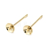 Brass Studs Earrings Finding KK-K383-01B-G-1