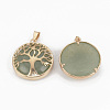 Natural Green Aventurine Pendants G-S292-10C-G-2