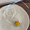 Adjustable Handmade Cloth Flower Satin Ribbon Choker Necklaces for Women WGDD09F-03-1