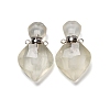 Natural Lemon Quartz Perfume Bottle Pendants G-D058-11P-06-1