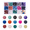 300Pcs 15 Colors Natural Crackle Agate Beads G-TA0001-26-10