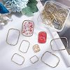 36Pcs 3 Styles Alloy Open Back Bezel Pendants FIND-CA0006-07-4