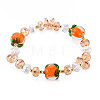 Faceted Glass Beads Stretch Bracelets BJEW-Q997-006-RS-2